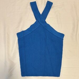 House of Harlow 1960 - Blue Criss Cross Tank - Size Small
